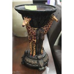 LARGE THREE GIRAFFE PEDISTAL BOWL