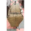 Image 1 : WICKER & METAL DECORATIVE STORAGE BASKET 15X15X33