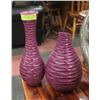 Image 1 : PAIR OF PURPLE SHOW HOME VASES