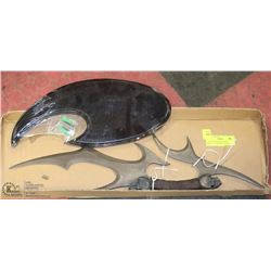 FANTASY KNIFE WITH WALL MOUNT. 23" OVERALL LENGTH