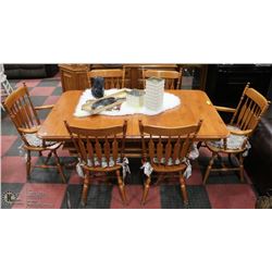 MAPLE TABLE WITH 6 CHAIRS 42X65X29"