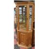 Image 1 : OAK CURIO CABINET 22X22X74". FURNITURE