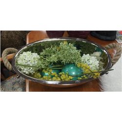 CHROME & STAINLESS STEEL CENTRE PIECE W/ ROPE