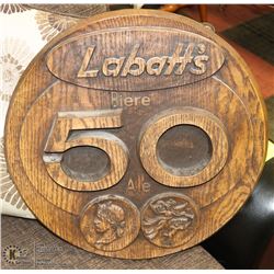 LARGE WOOD LABATTS SIGN