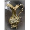Image 1 : VINTAGE 10" FLORAL DESIGN BRASS PITCHER VASE,MADE