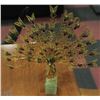 Image 1 : GOLDEN PEACOCK ORNAMENT ON JADE STAND 12WX12T