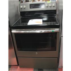 GE PEWTER COLOR 5 BURNER CONVECTION STOVE 30"