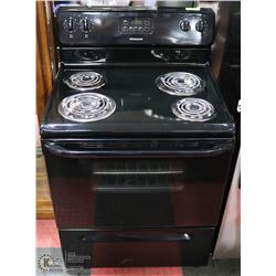 BLACK FRIGIDAIRE 4 COIL BURNER 30" STOVE