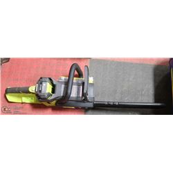 RYOBI 40 VOLT CORDLESS CHAINSAW WITH CHARGER