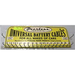 PEERLESS CAR BATTERY CABLES STORE DISPLAY 1950'S
