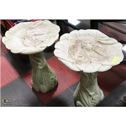 2 BIRD BATHS 24" TALL EACH