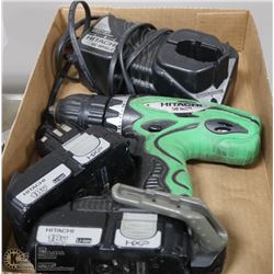 HITACHI 18V DRILL W/ 2 BATTERIES & CHARGER