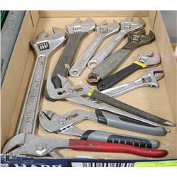 ESTATE TOOL LOT W/ CHANNEL LOCKS & ADJUSTABLE