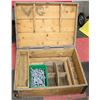 Image 1 : WOOD TOOL BOX WITH CONCRETE BOLTS