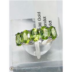 8) 10KT GOLD PERIDOT RING