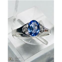14) 10KT GOLD TANZANITE & DIAMOND RING
