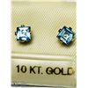 Image 1 : 15) 10KT GOLD BLUE TOPAZ EARRINGS