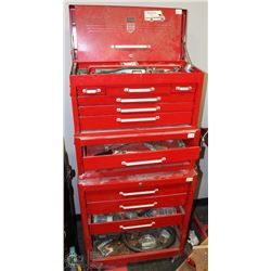 MASTERCRAFT 2 PC TOOL BOX WITH CONTENTS