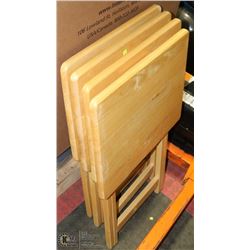 LOT OF 4 FOLDING TV TABLES