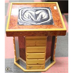 CUSTOM MADE MANCAVE TABLE / STAND 23” X 21” X 21”