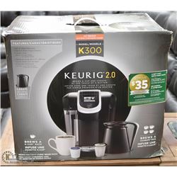 KEURIG 2.0 K300 COFFEE BREWER, WITH 4 CUP CARAFE,
