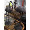 Image 1 : 2 LARGE DECORATIVE CRANES 23" TALL EACH
