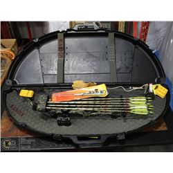 RSE IMPACT MOSSY OAK BOW WITH ARROWS AND HARD CASE