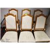 Image 2 : LOT OF 6 OAK FRAMED DINING CHAIRS - 2 ARE CAPTAINS