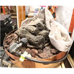 ROUND PROPANE HEATER W/ COVER - 21" DIAMETER.