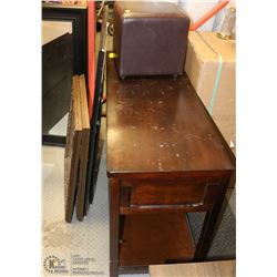 OFFICE DESK SOLD WITH SIDEBOARD, 3 MIRRORS,