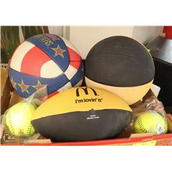LOT OF 5 BALLS INCL 2 BASKETBALLS (HARLEM