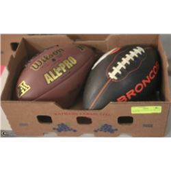 2 FOOTBALLS WILSON ALL PRO AND BRONCOS