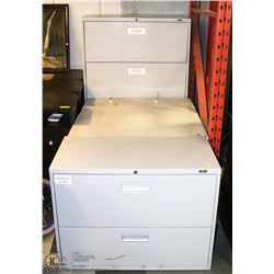 GROUP OF 4 ASSORTED SIZE FILING CABINETS