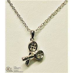 28) STERLING SILVER NECKLACE
