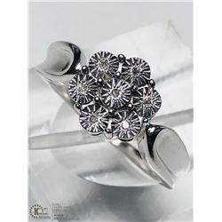 30) STERLING SILVER DIAMONDS RING