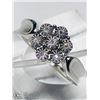 Image 1 : 30) STERLING SILVER DIAMONDS RING