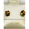 Image 1 : 35) 14KT GOLD CITRINE EARRINGS