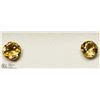 Image 2 : 35) 14KT GOLD CITRINE EARRINGS