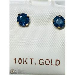 39) 10KT GOLD SAPPHIRE EARRINGS
