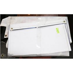 PAIR OF LARGE BUDWEISER & BUDLIGHT BANNERS