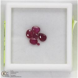 42) GENUINE NATURAL RUBIES ASST SIZE GEMSTONES