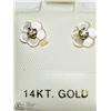 Image 3 : 44) 14KT DIAMOND 2 IN 1 EARRINGS W/ SCREWBACKS