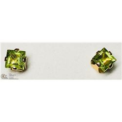 45) 10KT GOLD PERIDOT EARRINGS