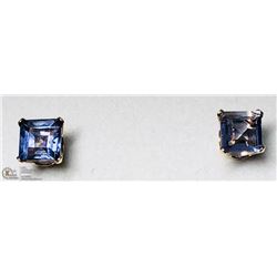 48) 10KT GOLD IOLITE EARRINGS