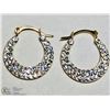 Image 1 : 49) 14KT GOLD CUBIC ZIRCONIA EARRINGS