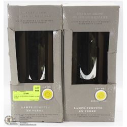 PAIR OF NEW INDIGO STARRY GLOW GLASS