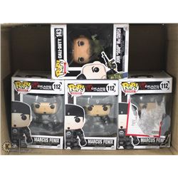 LOT OF 4 COLLECTIBLE FUNKO POP FIGURINES