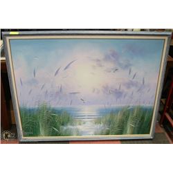 ORIGINAL SEASCAPE OIL PAINTING BY C. MELTON