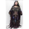 Image 1 : CERAMIC NATIVE DOLL 24" PLUS TALL IN TRADITIONAL