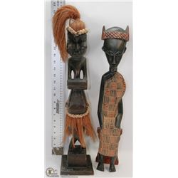 PAIR OF AFRICAN CARVINGS